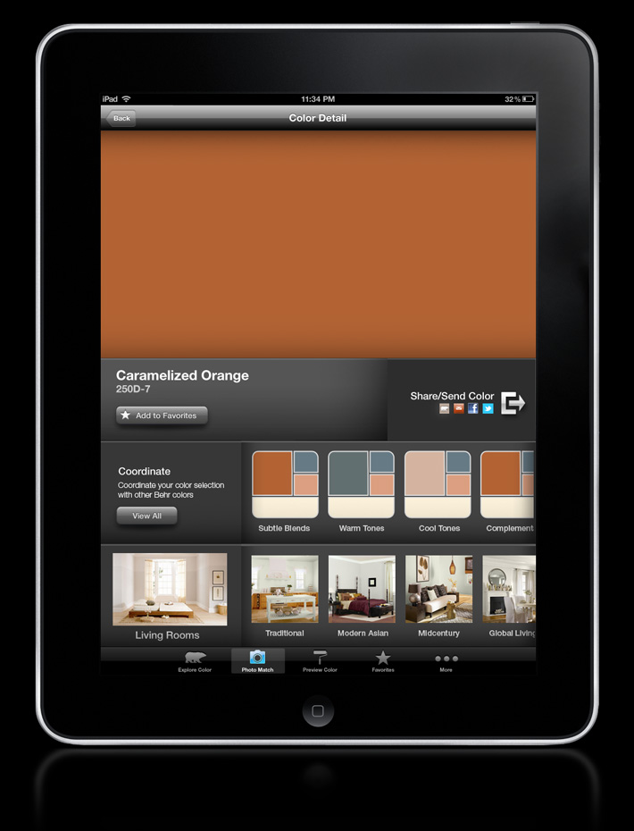 Behr Colorsmat Mobile Application