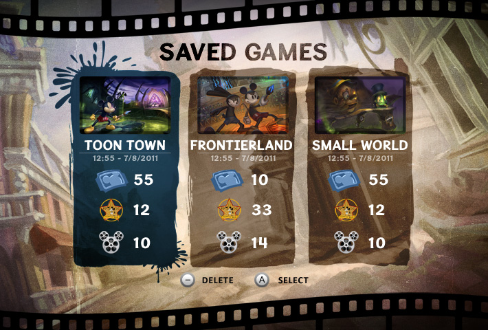 Epic Mickey 2: The Power of Two Game UI